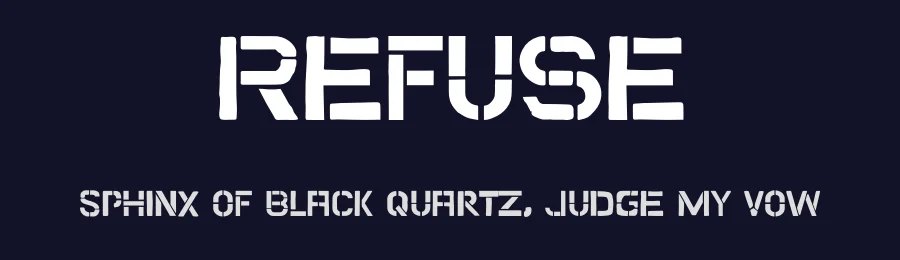 Refuse by Rafael Nascimento — Display Font — thumbnail 2