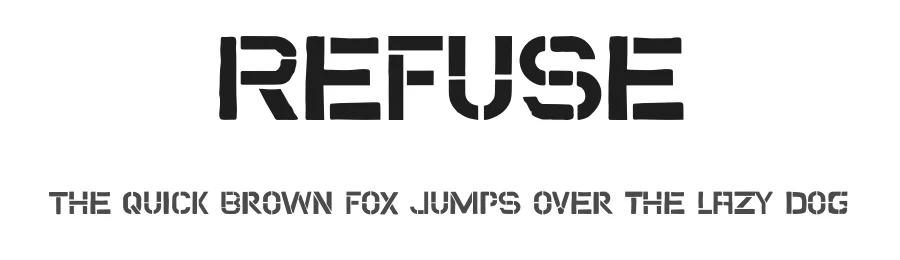 Refuse by Rafael Nascimento โ Display Font