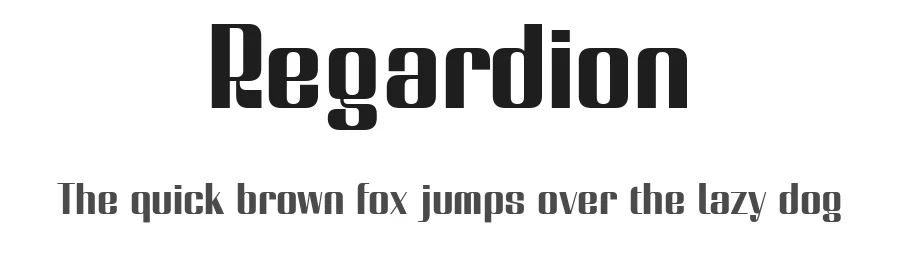 Regardion by Arifiyana — Display Font