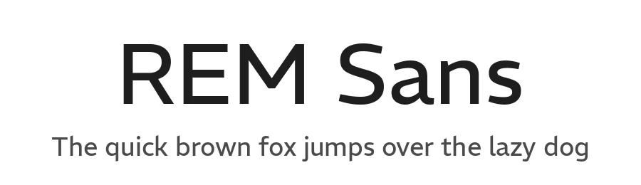 REM Sans by Octavio Pardo — Sans Serif Font