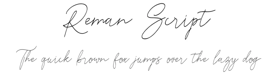 Reman Script by Khurasan — Script Handwritten Font