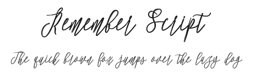 Remember Script by Pollem — Script Handwritten Font