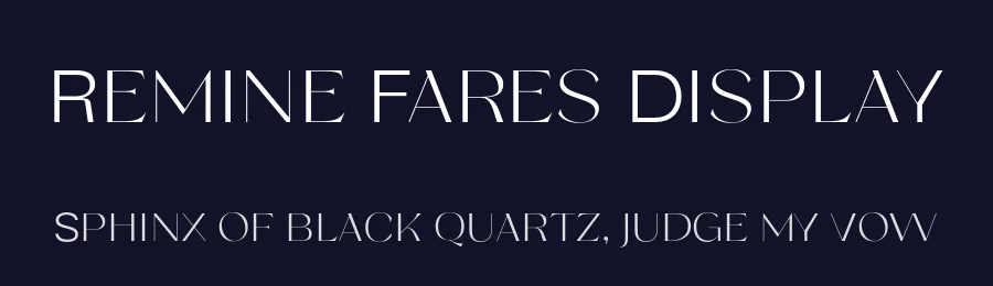 Remine Fares Display by By Abdul Artega — Display Font — thumbnail 2