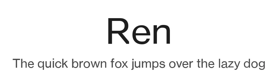Ren by foo — Sans Serif Font