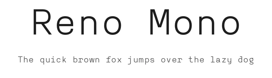Reno Mono by Renaud Futterer — Sans Serif Font