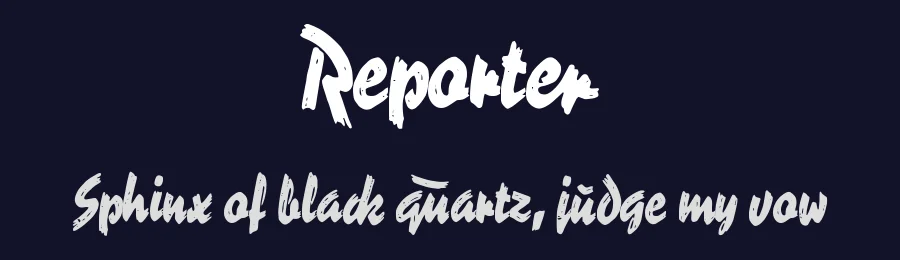 Reporter by P. Wiegel — Script Handwritten Font — thumbnail 2