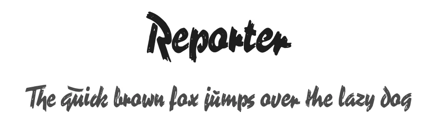 Reporter by P. Wiegel — Script Handwritten Font
