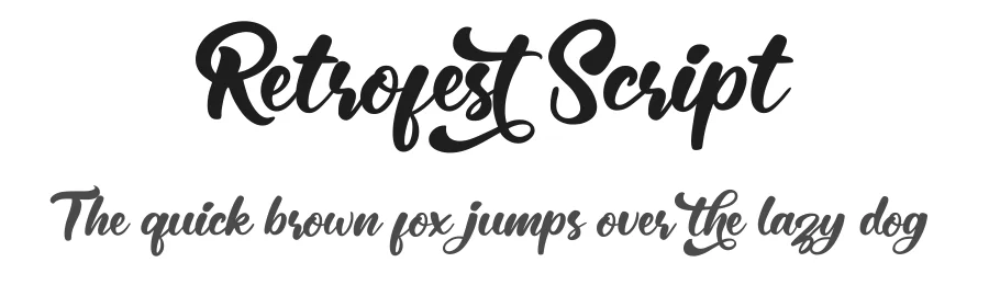 Retrofest Script — Script Handwritten Font