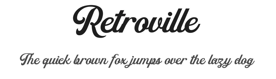 Retroville — Script Handwritten Font