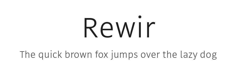 Rewir by Robert Jarzec — Sans Serif Font