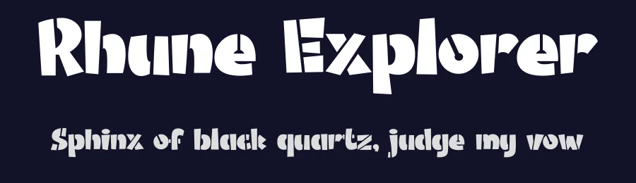 Rhune Explorer by PINISIART TEAM — Display Font — thumbnail 2