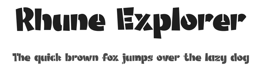 Rhune Explorer by PINISIART TEAM — Display Font