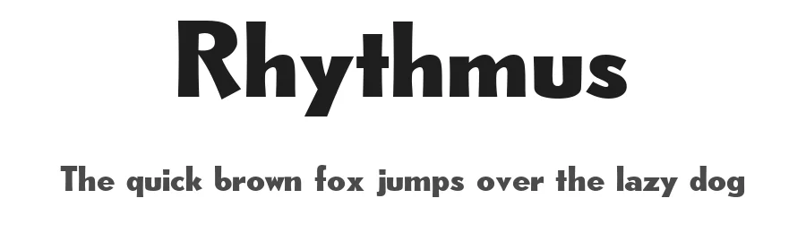 Rhythmus by Peter Wiegel nach alter Vorlage — Display Font