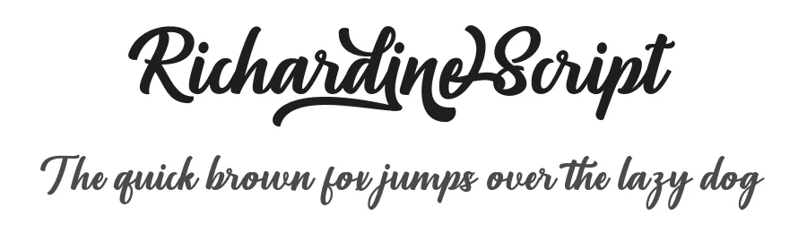 Richardine Script by Syahputra/Bexxtype — Script Handwritten Font