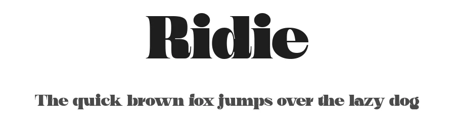 Ridie by dealitastudio β Display Font