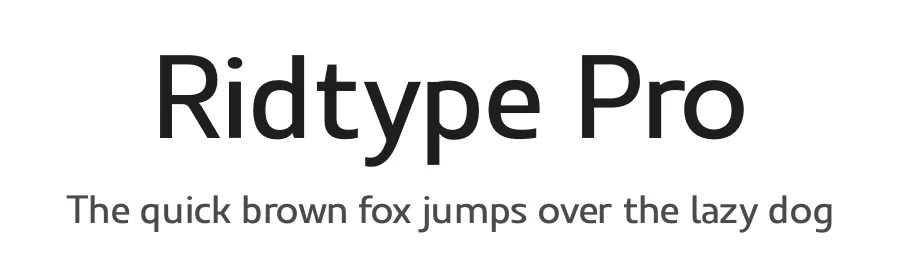 Ridtype Pro by Ridwan Fadilah β Sans Serif Font
