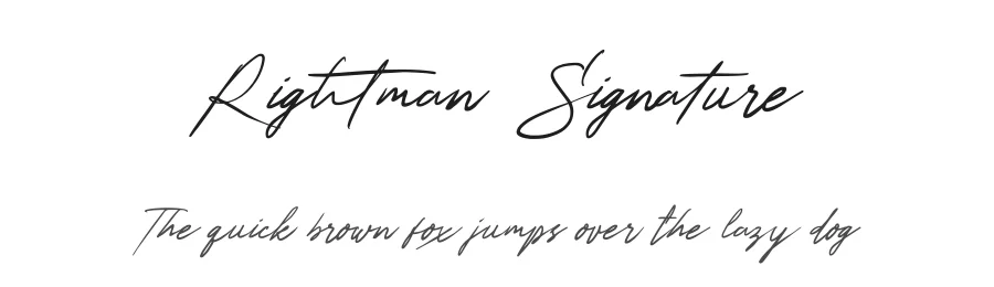 Rightman Signature by AHMAD FASHIHULLISAN β Script Handwritten Font