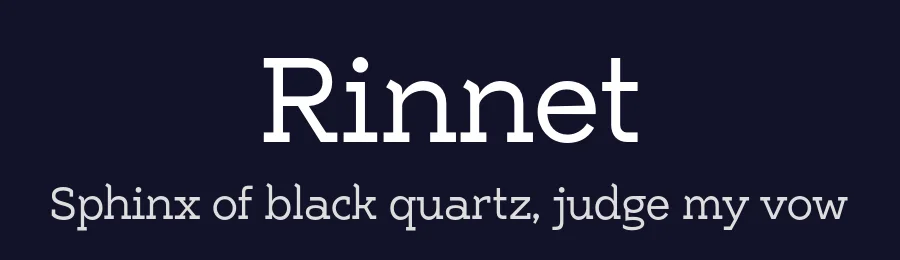 Rinnet by Buda Patrayasa — Slab Serif Font — thumbnail 2