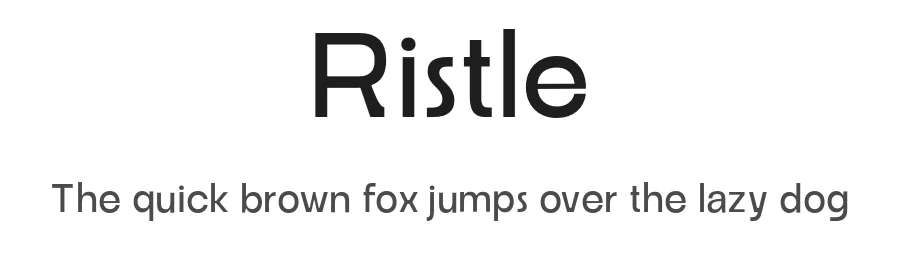 Ristle by Bakhrudin Ja'far — Sans Serif Font