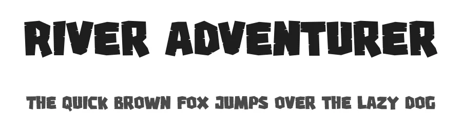 River Adventurer by Sahirul — Display Font