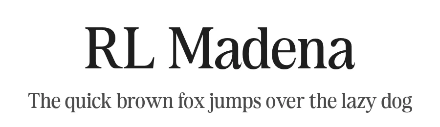 RL Madena by I Kadek Wantara Putra — Serif Font