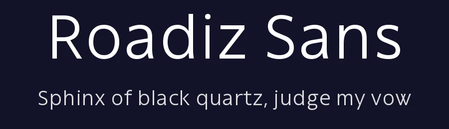 Roadiz Sans by Matthieu Cortat — Sans Serif Font — thumbnail 2