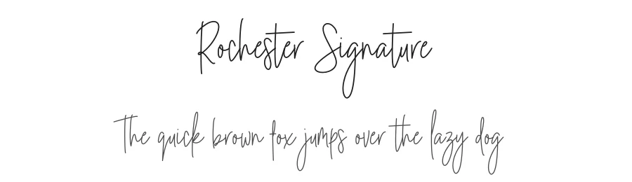 Rochester Signature by Picky Labs — Script Handwritten Font