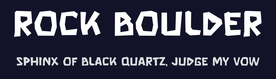 Rock Boulder by Sahirul — Display Font — thumbnail 2