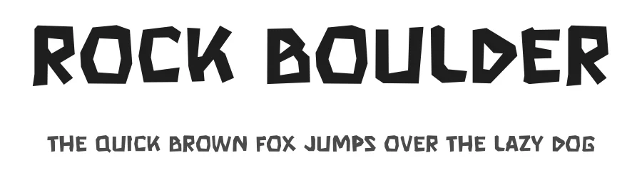 Rock Boulder by Sahirul — Display Font