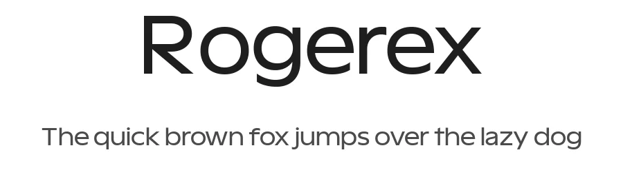 Rogerex — Sans Serif Font