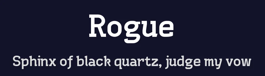 Rogue by Catterio Sylt — Slab Serif Font — thumbnail 2