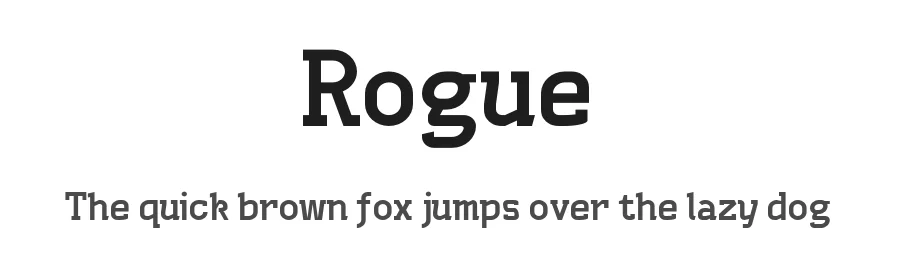 Rogue by Catterio Sylt — Slab Serif Font
