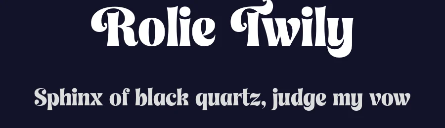 Rolie Twily by Laire Banyu Sandi Pawenang — Display Font — thumbnail 2