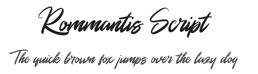 Rommantis Script by thirtypath β Script Handwritten Font
