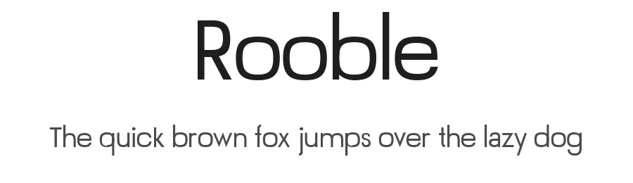 Rooble — Sans Serif Font