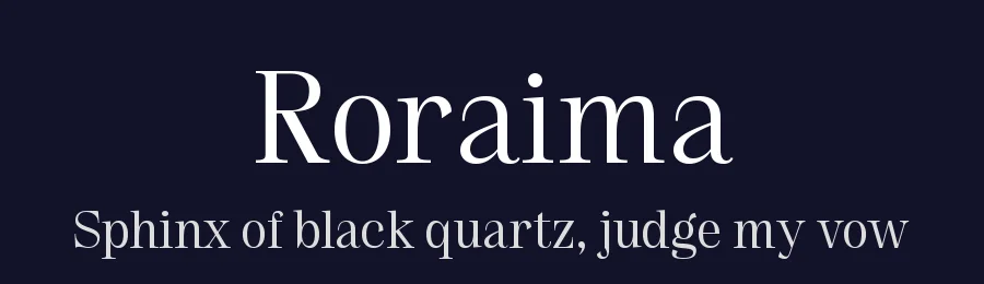 Roraima by panda — Serif Font — thumbnail 2