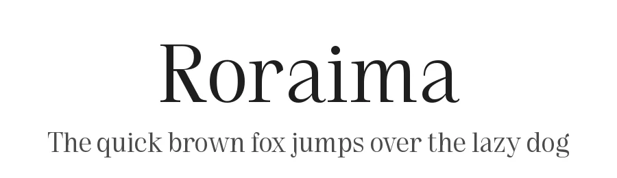 Roraima by panda — Serif Font