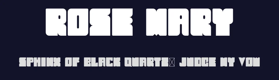 Rose Mary by Ved Sarkar — Display Font — thumbnail 2