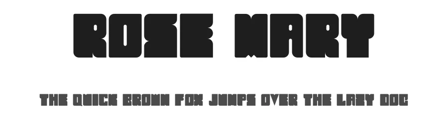 Rose Mary by Ved Sarkar — Display Font