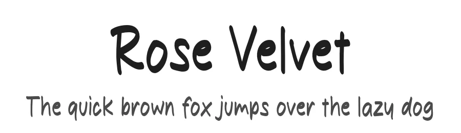 Rose Velvet by MJType (Muhamad Junaid) www.mjtype.com — Script Handwritten Font