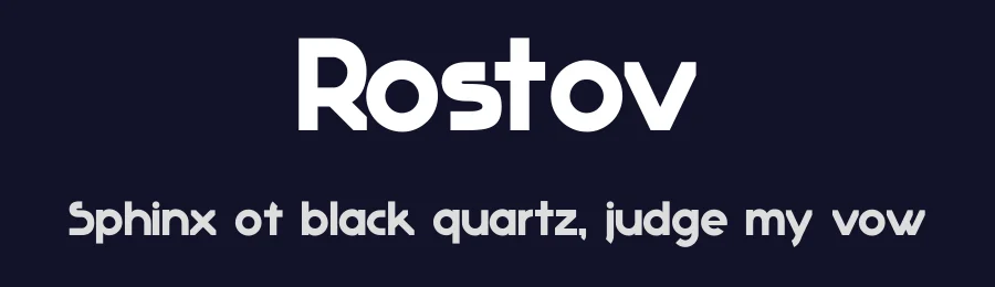 Rostov by Andrey Usikov — Sans Serif Font — thumbnail 2
