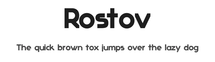 Rostov by Andrey Usikov — Sans Serif Font