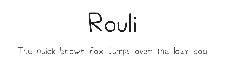 Rouli — Script Handwritten Font