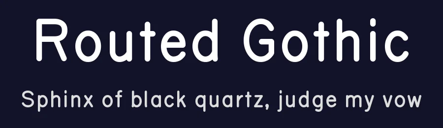 Routed Gothic — Sans Serif Font — thumbnail 2