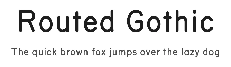 Routed Gothic — Sans Serif Font