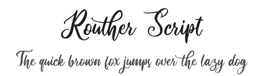 Routher Script — Script Handwritten Font