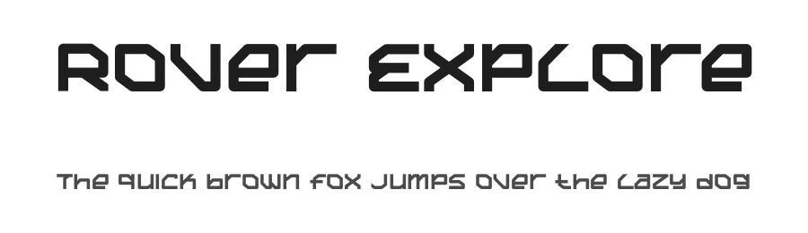 Rover Explore by IDEBARENG — Display Font
