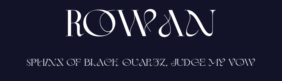 Rowan by Sarid Ezra — Display Font — thumbnail 2