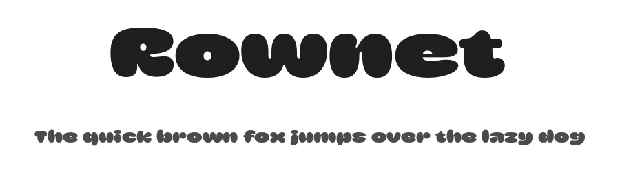 Rownet by Muhammad Muammar — Display Font