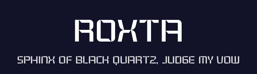 Roxta by Muhammad Muammar, furqan sudirman — Sans Serif Font — thumbnail 2